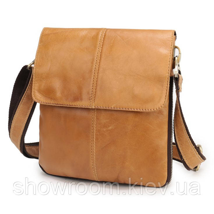 Мужская кожаная сумка планшетка Leather Collection (372) коричневая Киев - изображение 2