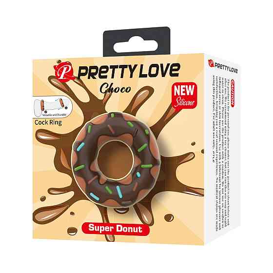 Кільце для члена Pretty Love Choco Super Donut Silicone Cock Ring Sex Aura Київ