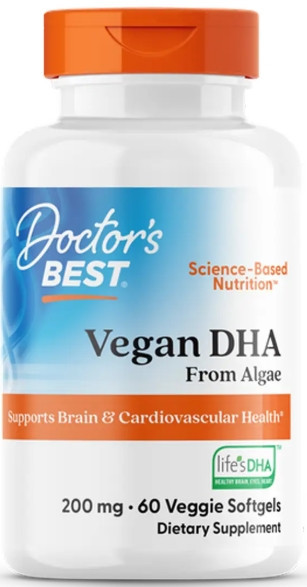 Омега-3 для веганів Doctor's Best Vegan DHA from Algae with Life's DHA 200 мг 60 капс Київ - фото 1