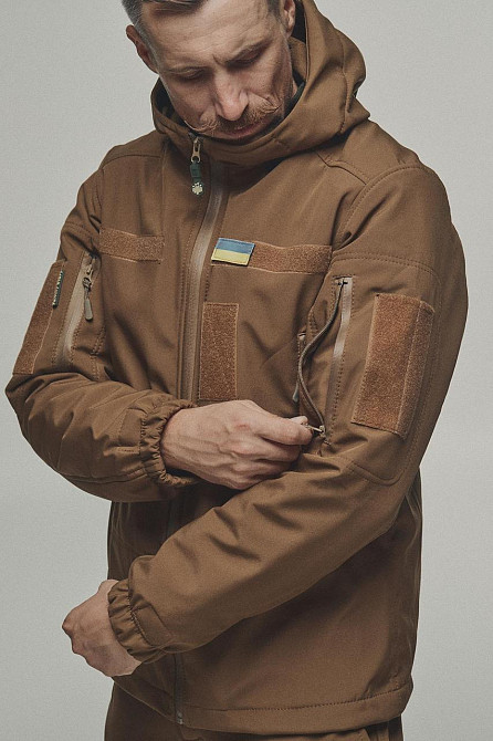 Военная мужская зимняя куртка Softs Hell +5°С, -20°С койот зимняя военная куртка с капюшоном WAR Львов - изображение 4