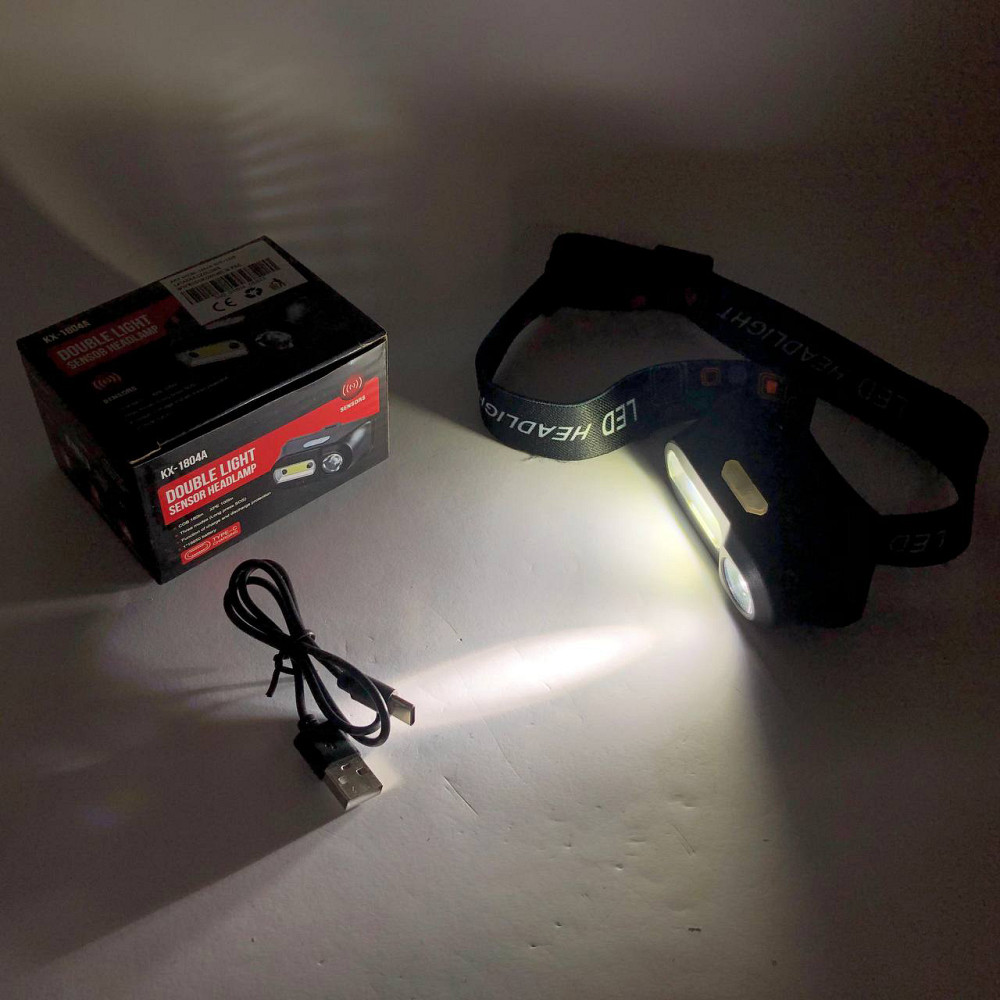 Налобні ліхтарі для активних людей 1804A-XPE+COB, Компактний налобний ліхтар, Водонепроникний ліхтарик XY-78 Львів - фото 5