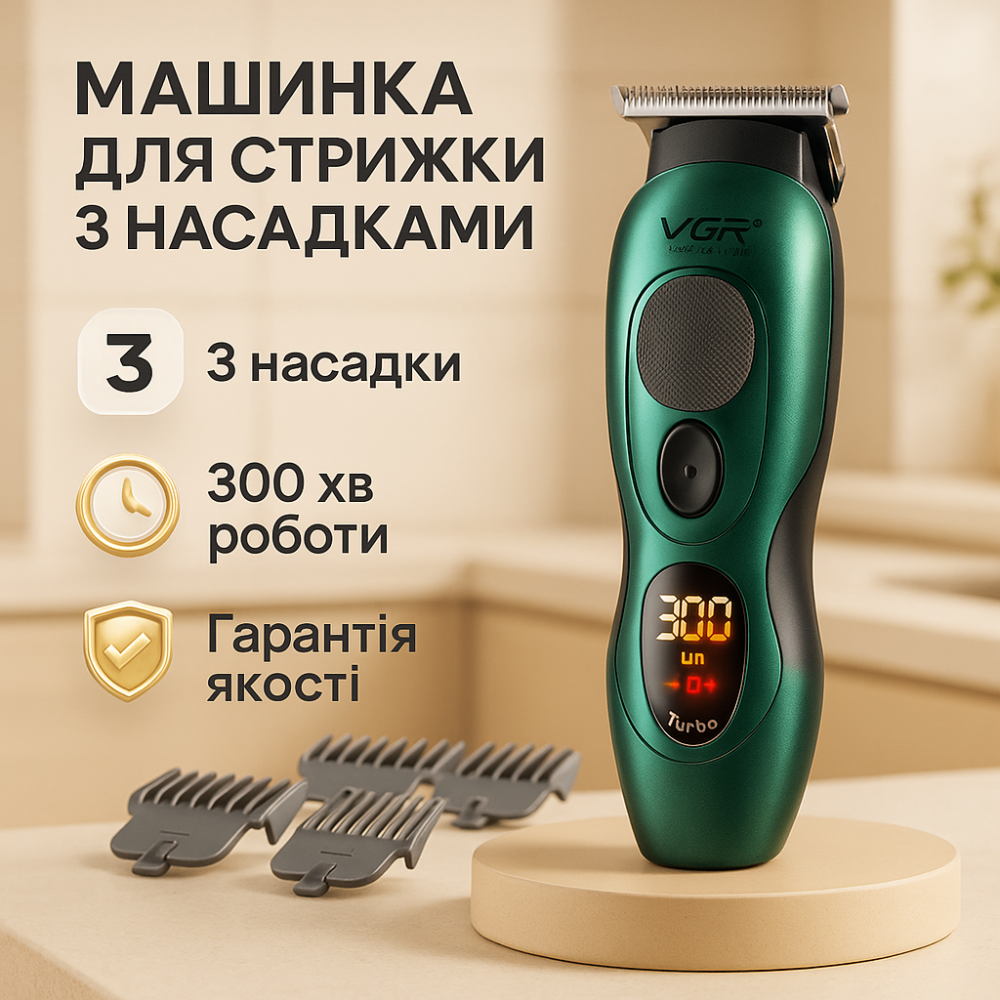 Професійна машинка для стрижки волосся на акумуляторі VGR V-227, Тример для волосся портативний XW-45 Львів - фото 11