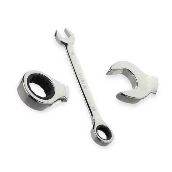 Набор ключей рожково-накидных с трещеткой 8-19 мм 8 шт (планшет) CrV Мукачево