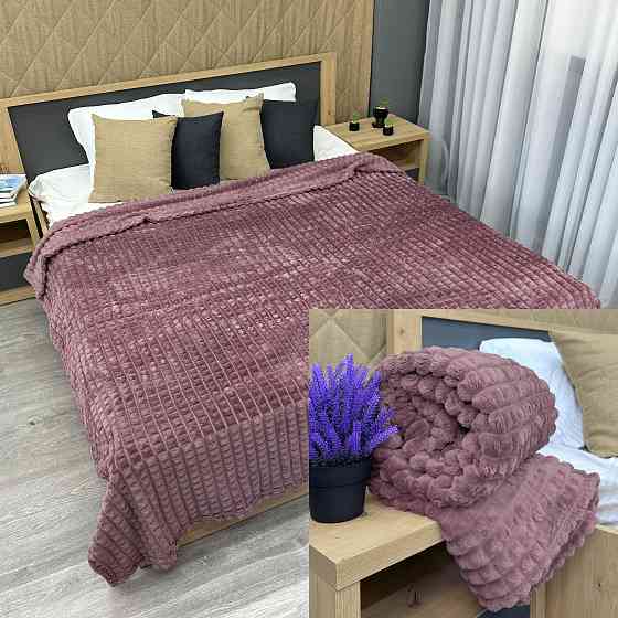 Плед-покривало Кубик 200х220 см (+-10см) Ліловий (87-231) Київ