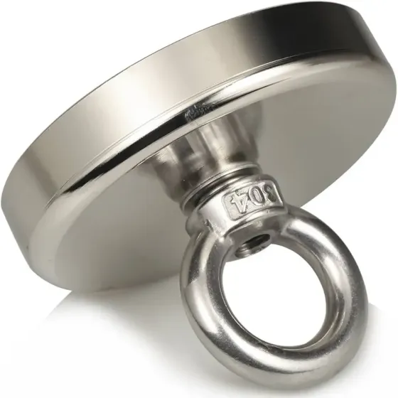 Неодимовий магніт 90мм - 350кг у корпусі із зовнішнім кільцем / Пошуковий магніт / Магніт Київ