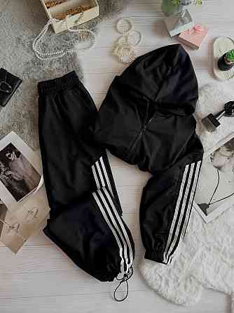 Жіночий стильний повсякденний костюм-двійка якісна двонитка Чорний, 46/48 Одеса