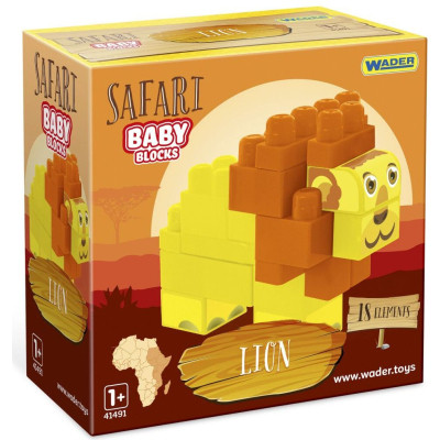 Конструктор Wader Baby Blocks Сафарі - лев (41503) Вінниця - фото 1