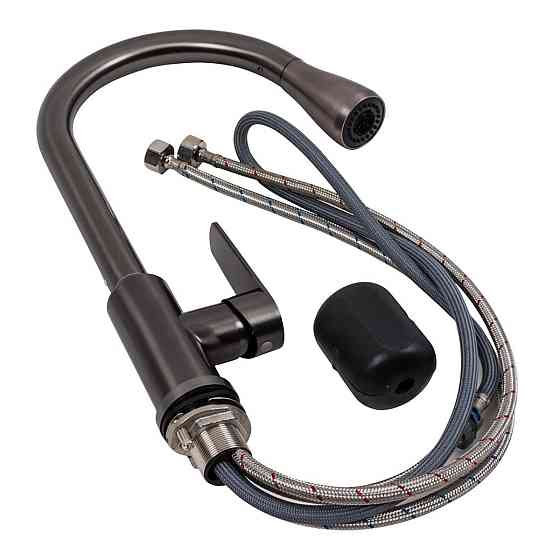 VALESO Кухонний змішувач TH38 Valeso PVD чорний з висувною лійкою Киев