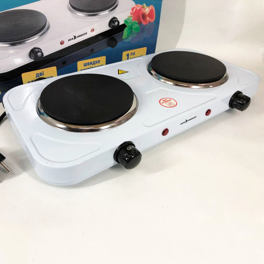 Переносная электрическая кухонная плита Sea Breeze SB-063 2000Вт, Дисковая плита для дома VQ-55 Львов - изображение 20