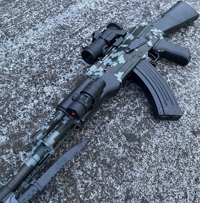 Бластер Автомат Калашникова АК-47 з PUBG Орбізи / Орбіган 87 см 2 Обоймы. Харьков - изображение 5