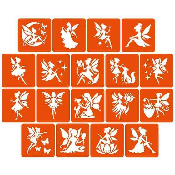 Набор трафаретов для био-тату 