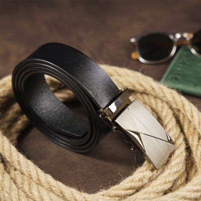 Ремень Vintage Мужской с пряжкой автомат диагональ Черный (20252) Винница - изображение 9