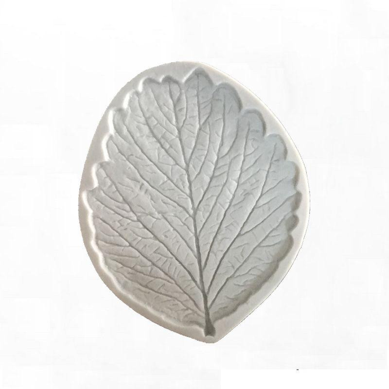 Силиконовый молд Листья клубники 73 на 60 мм белый Киев - изображение 2