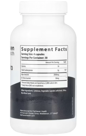 Міо-інозитол + D-хиро інозитол Fairhaven Health Myo + D-Chiro Inositol 120 капс Київ