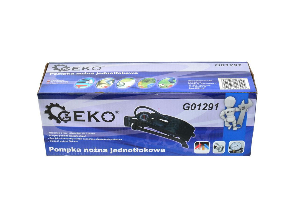 ПневмоНасос ножний однопоршневий з манометром "GEKO" Киев - изображение 7