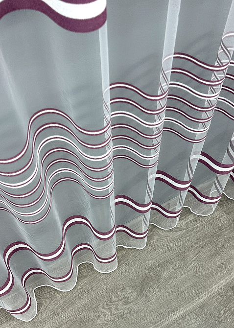 Тюль VR-Textil 1775т Фатин смуги Сливовий з білим 300х270 см (40-248) Київ - фото 8