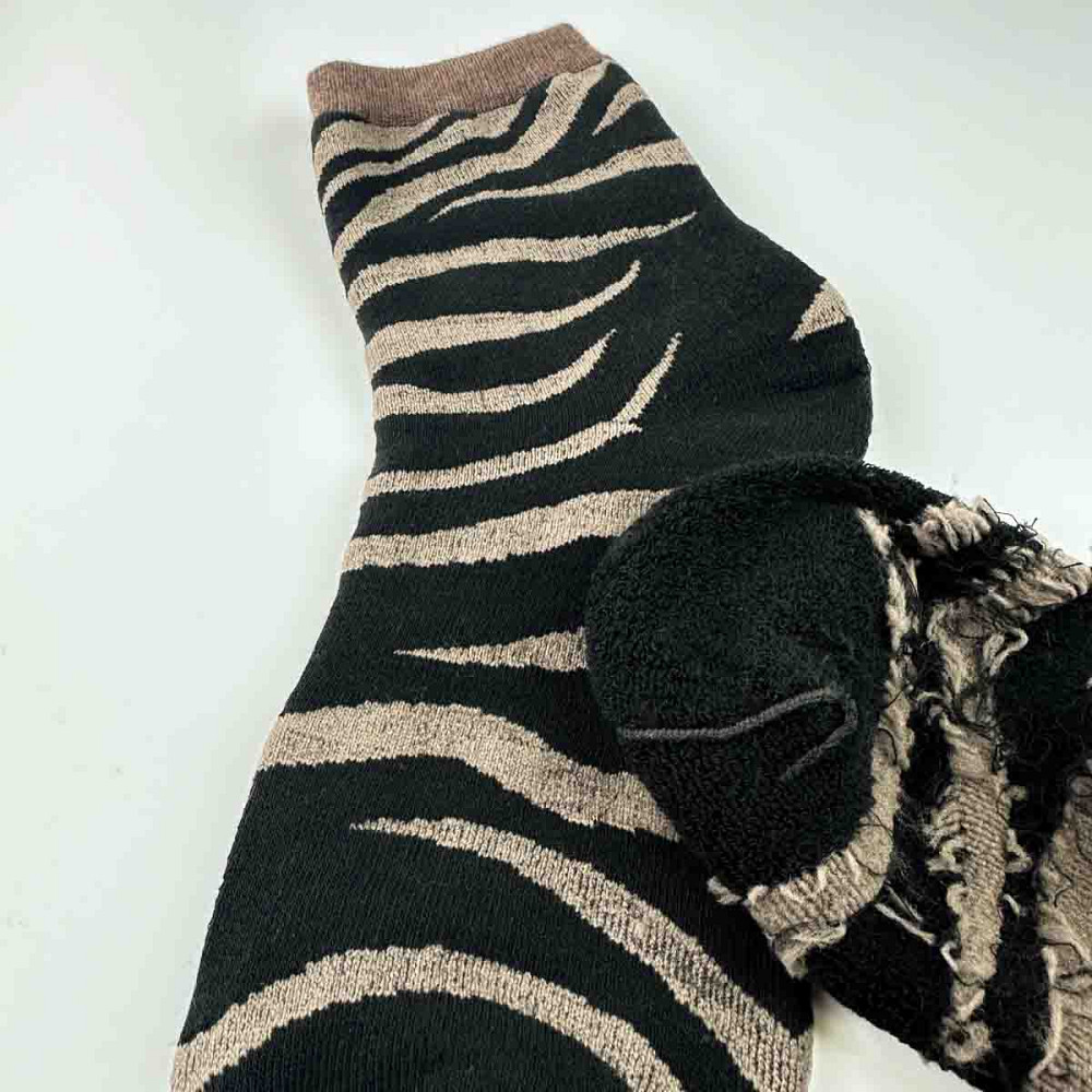 Теплые носки женские классические в полоску Греви GM Textile Высокие 36-41 Черно-коричневый Сумы - изображение 2