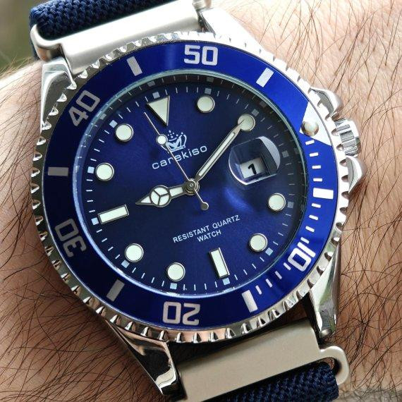 Годинник чоловічий наручний Hemsut Zurich Carekiso Nylon Blue (2 ремінці) Вінниця - фото 9