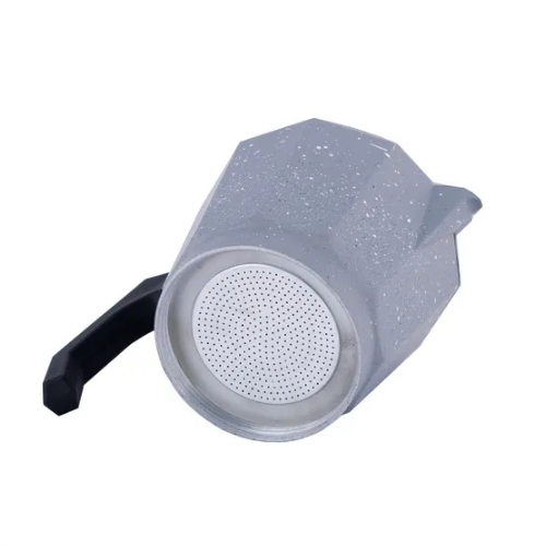 Кавоварка гейзерна 600мл (12 порцій) алюмінієва широке індукційне дно сірий мармур 2519GR KAMILLE Житомир - фото 6