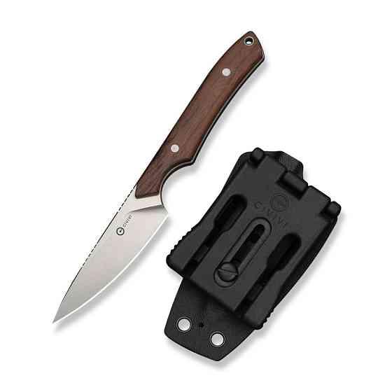 Нож фиксированный карманный Civvi High Grass Field Knife (7,4 см) 14C28N / Wood дерево с чехлом Киев