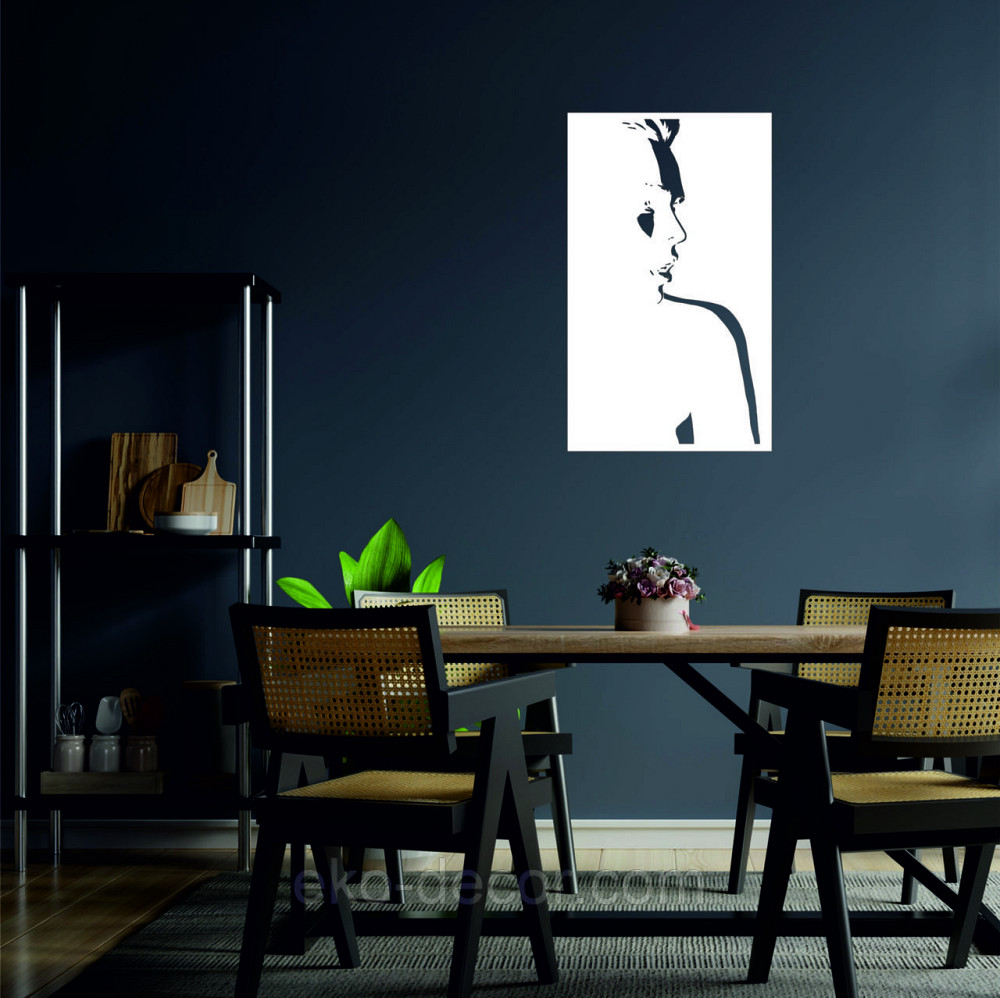 Декоративное настенное Панно «Девушка» Декор на стену 90*54 см, Белый Киев - изображение 9
