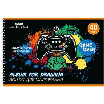 Альбом для малювання Maxi А4 на спіралі 40 аркушів, 100г/м2 (MX60932) Вінниця