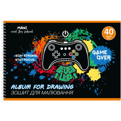 Альбом для малювання Maxi А4 на спіралі 40 аркушів, 100г/м2 (MX60932) Вінниця - фото 1