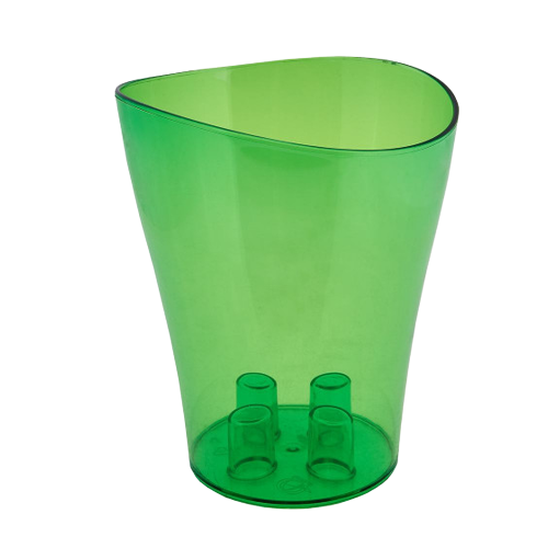 Вазон Ніка для орхідей 13*15,5см зелений прозорий Алеана Житомир - изображение 1