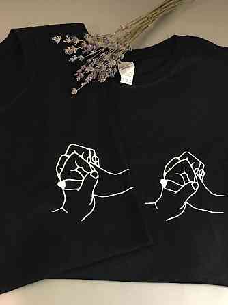 Парные футболки для парня и девушки с принтом Вместе навсегда Черновцы