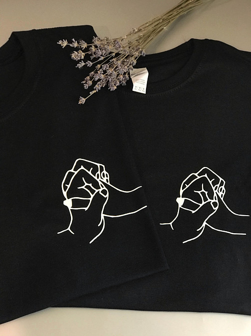 Парні футболки для хлопця та дівчини з принтом Разом назавжди Чернівці - фото 2