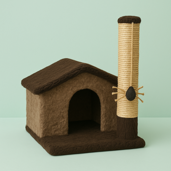 Дряпка Природа Шале 38 x 50 x 53 см сіро-беж Київ