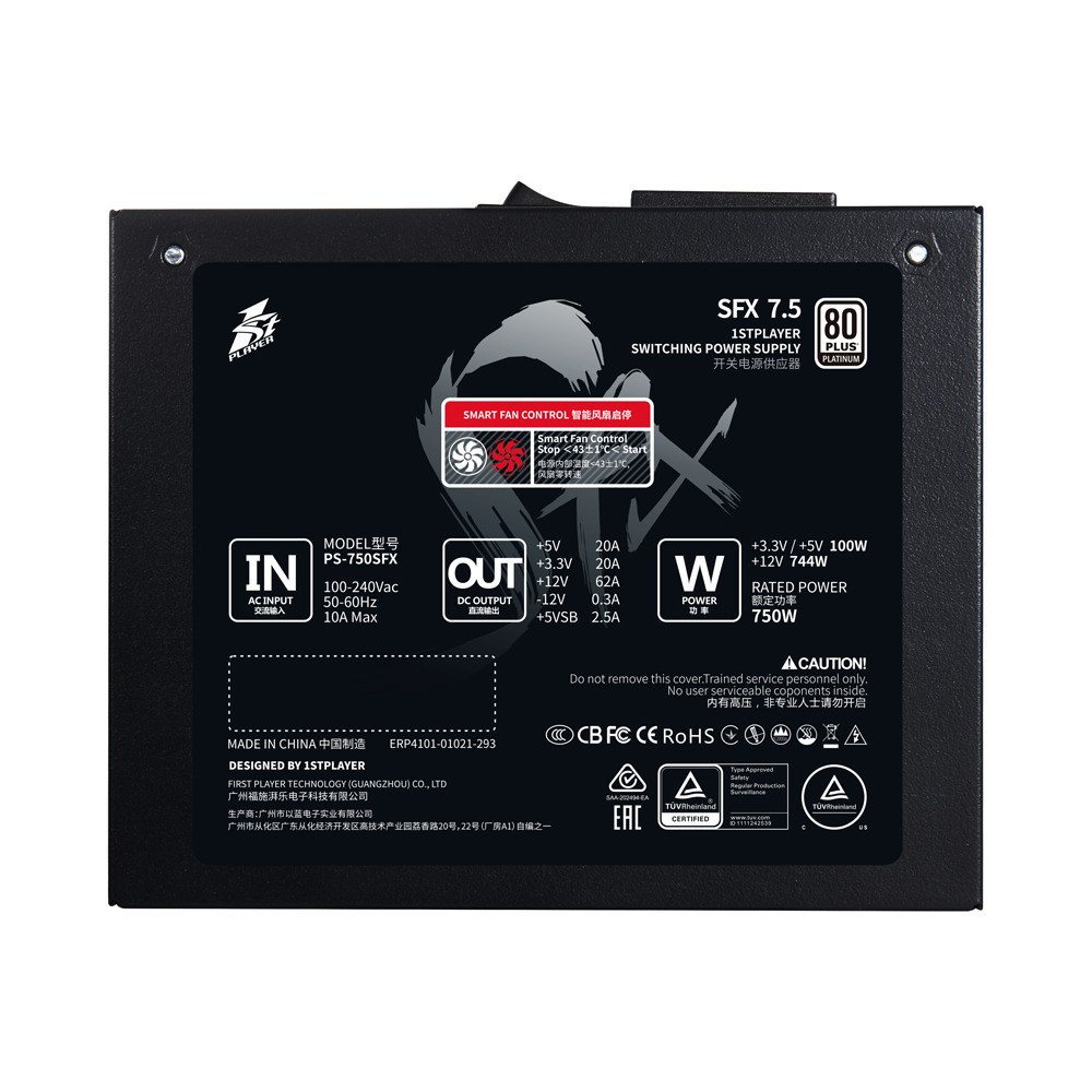 Блок живлення 1stPlayer PS-750SFX (SFX-PLT-750-BK-EU) 750W ( Чорний ) Харків - фото 4