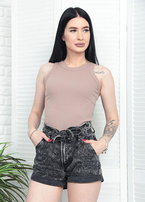 Майка женская рубчик Effy 42-44, Мокко Киев - изображение 1