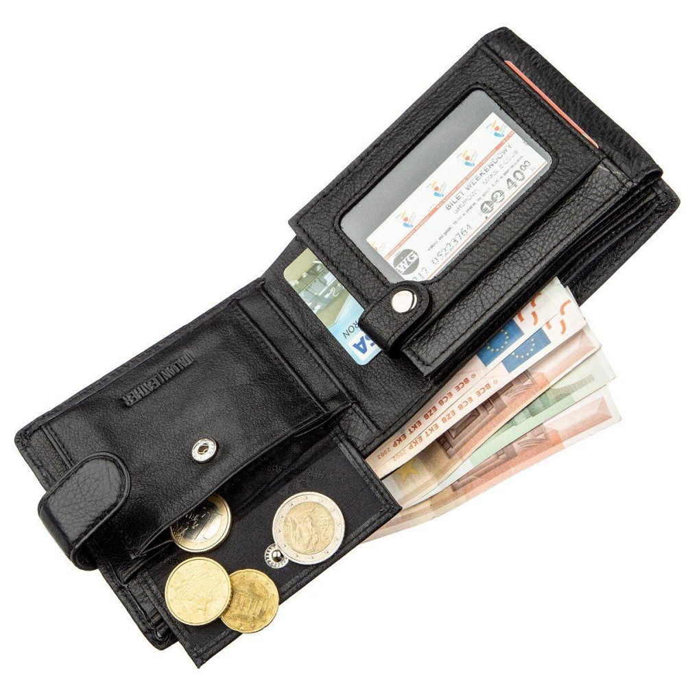 Чоловік універсальний гаманець ST Leather 18836 Чорний Київ - фото 1