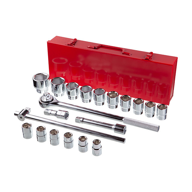 Набір інструментів INTERTOOL ET-6024 3/4 ", 20од (гол.19-50мм) металевий кейс - Надміцний набір Львів - фото 4