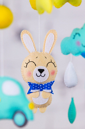 Дитячий музичний мобіль на ліжечко для немовлят WooolyWool «Сонячний день» з 35 мелодіями (М022) Київ - фото 3