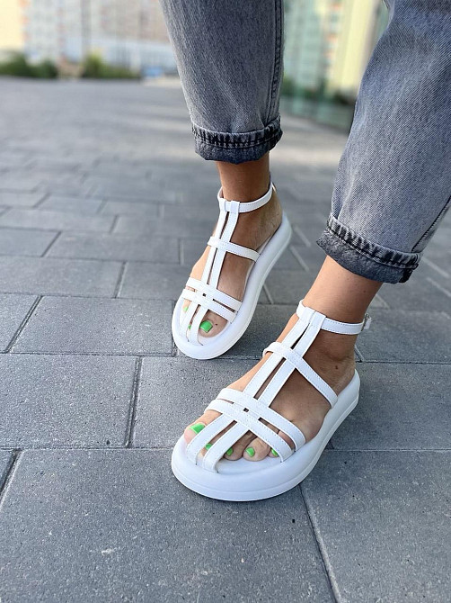 PGV Босоніжки жіночі PGV 1240 білі (літо, шкіра натуральна) (5140) 38 Коломия - фото 1