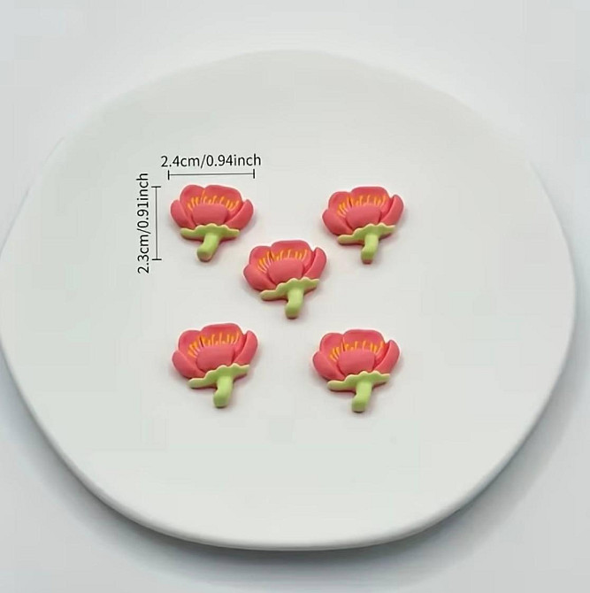 Магниты на холодильник цветы 15 шт декоративные розовые магниты набор Киев - изображение 5