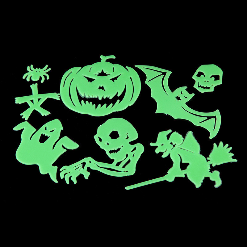 Хелловін декор люмінесцентні фігурки 8 штук салатовий Київ - фото 1