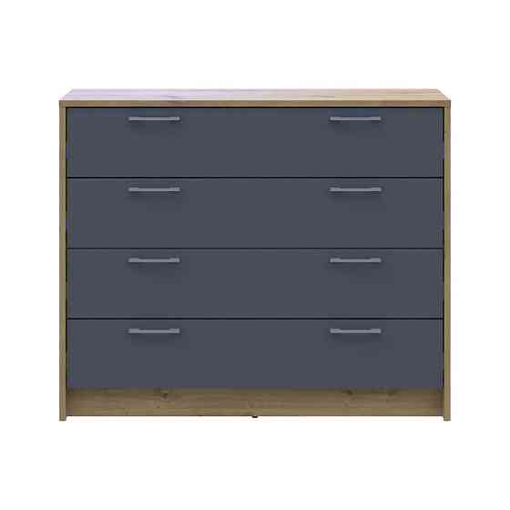 Комод Doros Ронди Дуб Артизан/Графит 4 ящика 100х40х82 DRS-011781 (41516186) Днепр