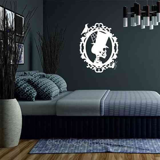 Декоративное настенное Панно «Скелет», Декор на стену 90*70 см, Белый Киев