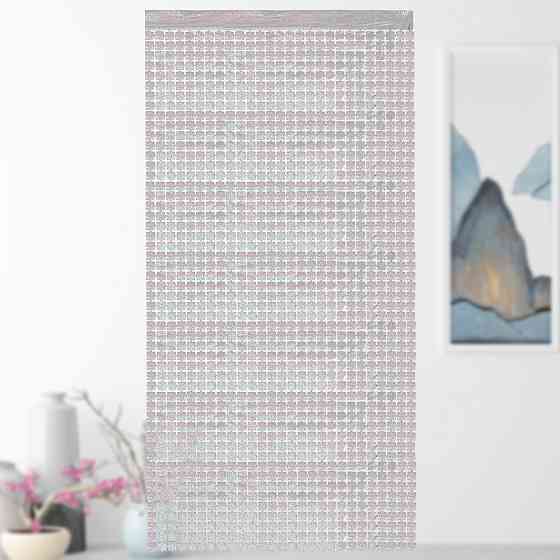 Дождик для фотозоны кубиками c голограммой 2 м на 1 м серебристый Киев