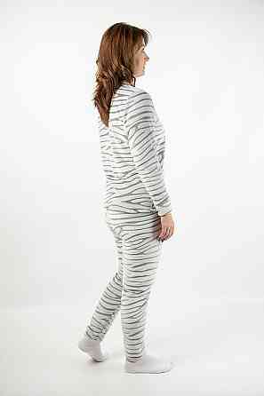 Домашній теплий комплект (піжама) жіночий без капюшона, велсофт топ Крохатушка одяг Київ