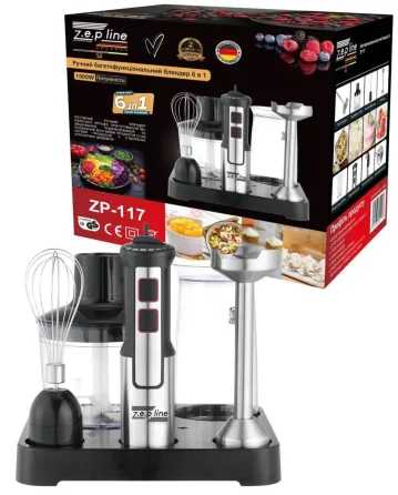 Блендер погружной домашний кухонный 6в1 Zepline ZP-117 1500Вт блендер, измельчитель, миксер Коломыя