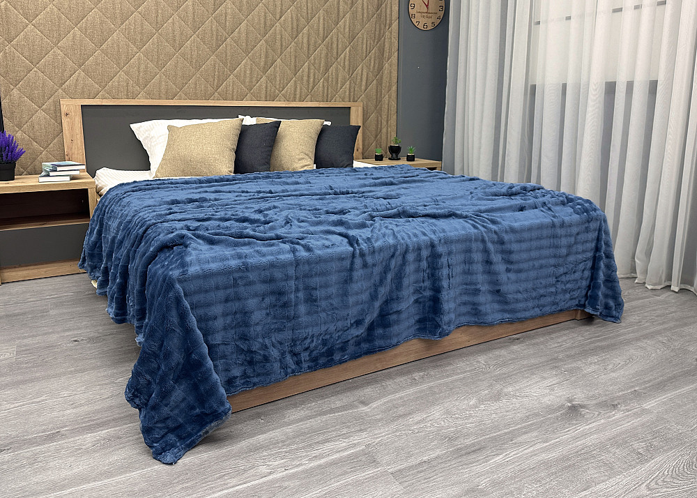 Плед-покривало 200х230 см (+-5см) Soft Night Синій (87-137) Київ - фото 2