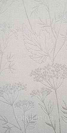 Шпалери вінілові на флізеліні Marburg Memoria 1.06х10 прованс квіти кульбабаба листя сріблясті на білому Київ