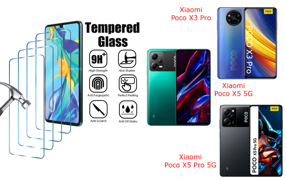 Захисне скло ArmorGlass для Xiaomi Poco X3 Pro, X5 5G, X5 Pro 5G – стійке до подряпин та ударів Київ - фото 1