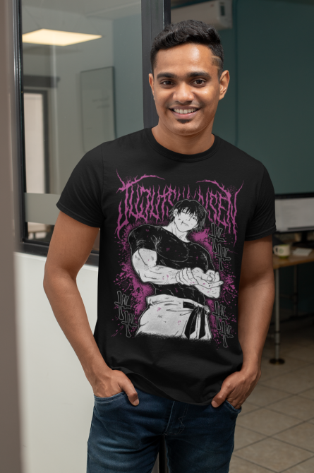 Футболка для хлопчика з аніме принтом Магічна битва оверсайз (зріст від 165 до 180) Чорний AnimeJ0605m Дніпро - фото 4