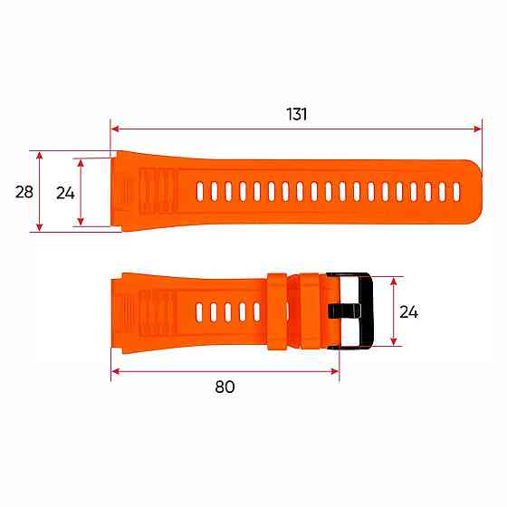 Ремінець для смарт-годинника Modfit Expedition Co,ass Orange SBR Київ