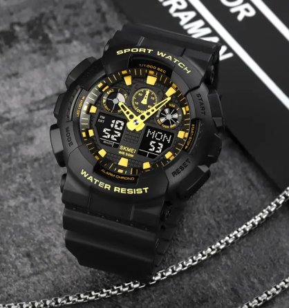 Годинник чоловічий наручний Skmei 1832 (Чорний з золотом) Вінниця